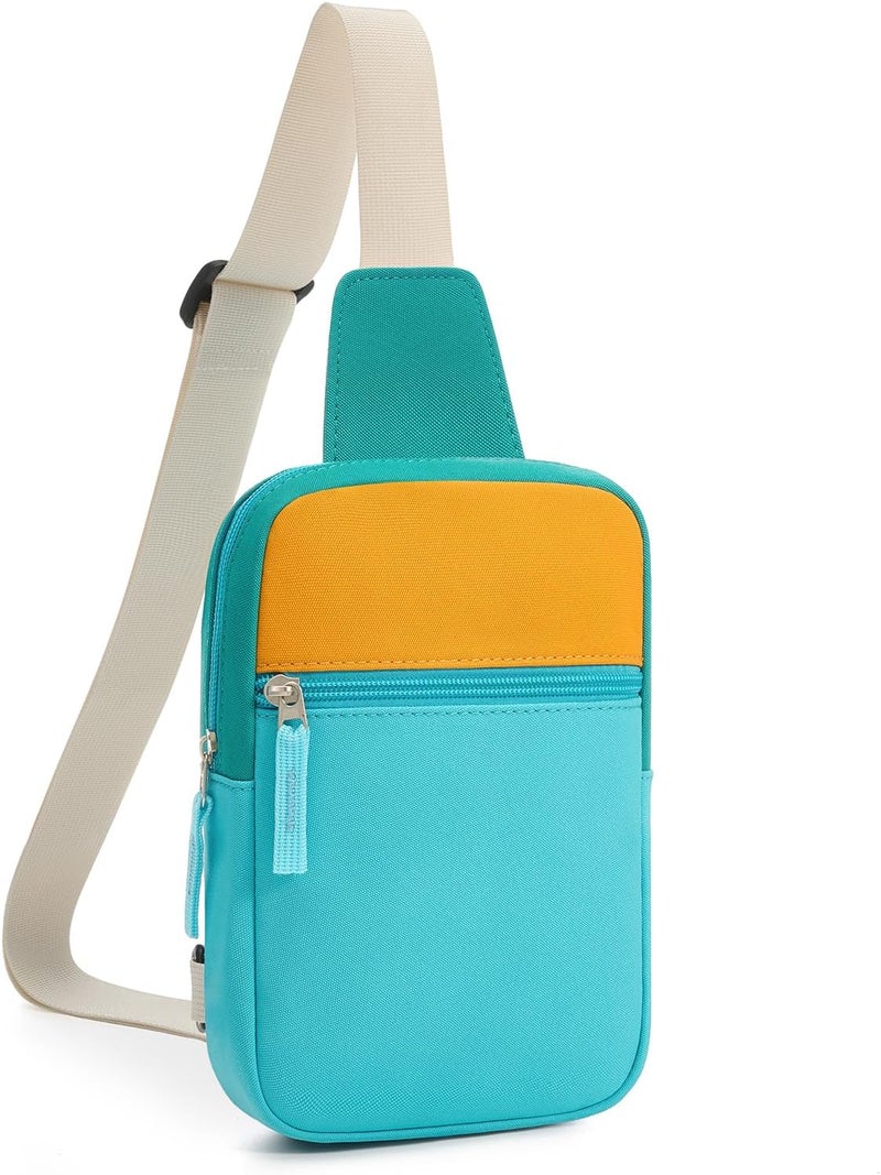 cotmcor Store Valentines Day Gifts for Kids: Fanny Pack Birthday Gift for 8 9 10 11 12 Year Old Teen Girls Trendy Stuff, Preppy Colorblock Crossbody Bag Adjustable Sling Belt Bags Purse for Travel Outdoor - Image 1